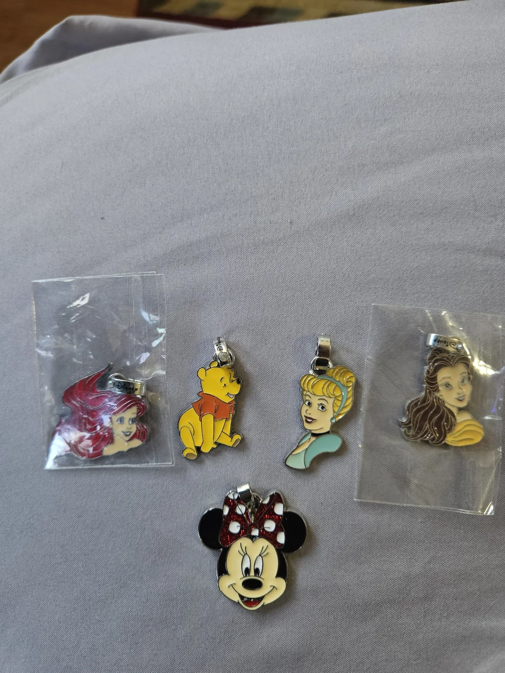 Disney-Inspired Kids Character Pendant Charms - Mixed Colors